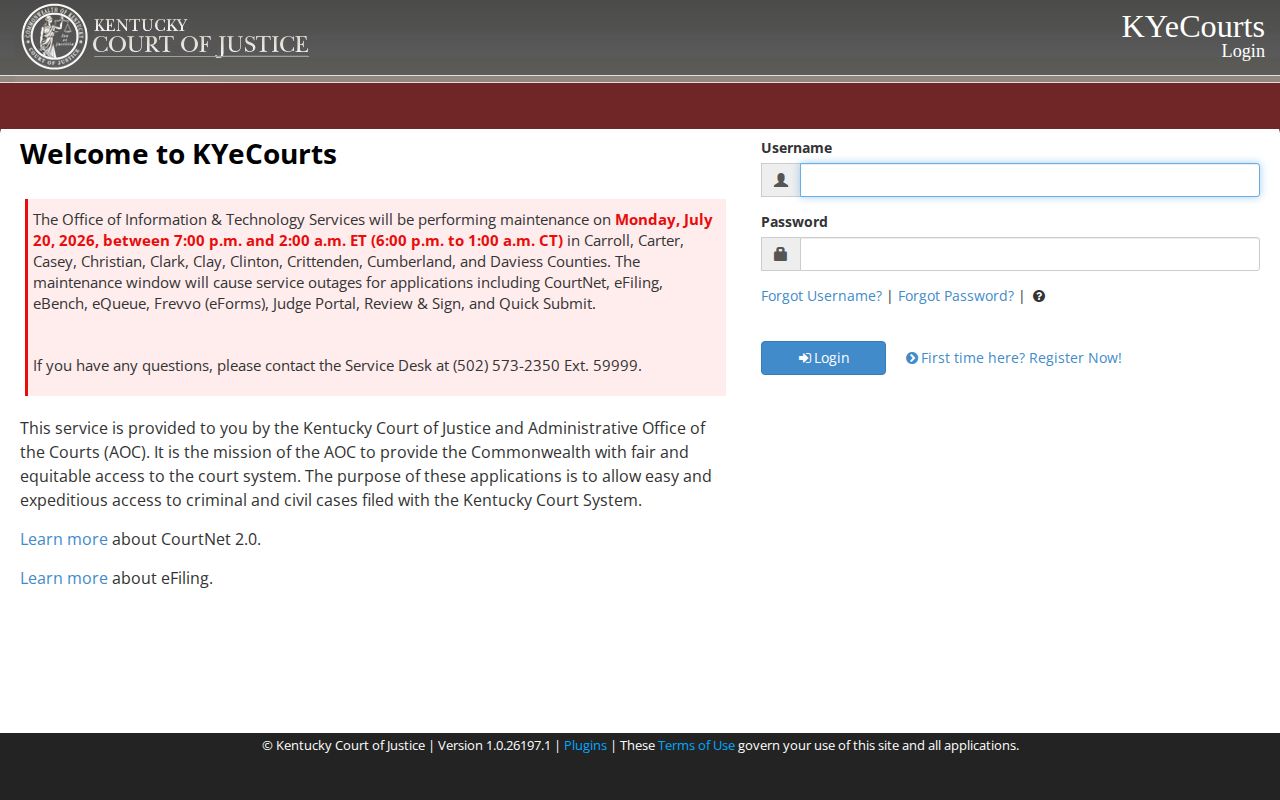 Johnson County released inmate CourtNet case search